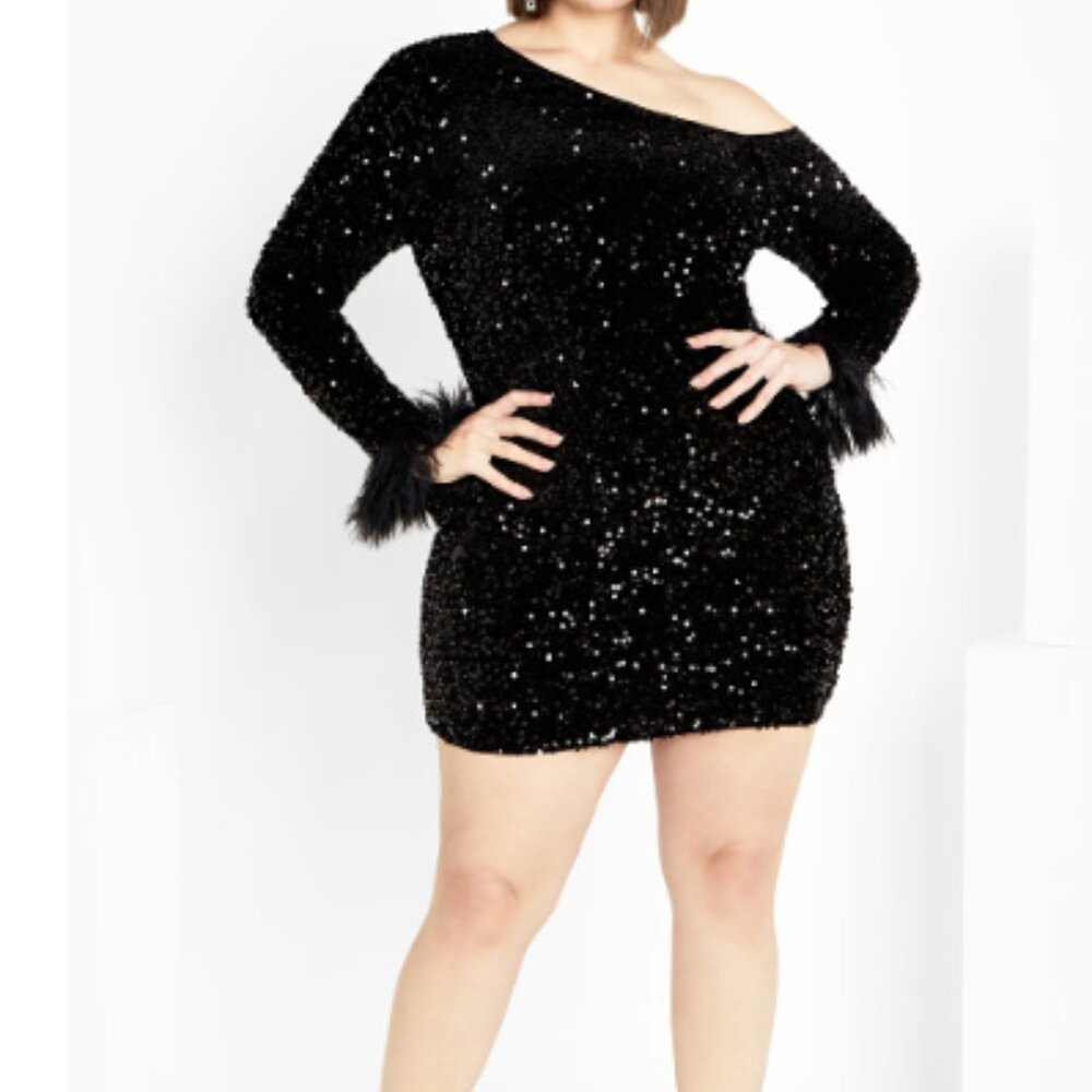 City Chic Octavia Sequin Dress